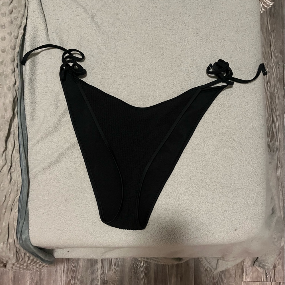 Aerie Black String Tie Bikini